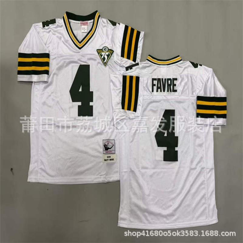 Camiseta de Fútbol Retro Green Bay Packers para Hombre de Algodón Camisa Deportiva Estilo Vintage NFL 87 52 84 Bordada
