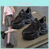 Shoe Platform Sneakers With Breathable Leather For Women Summer Casual Comfort