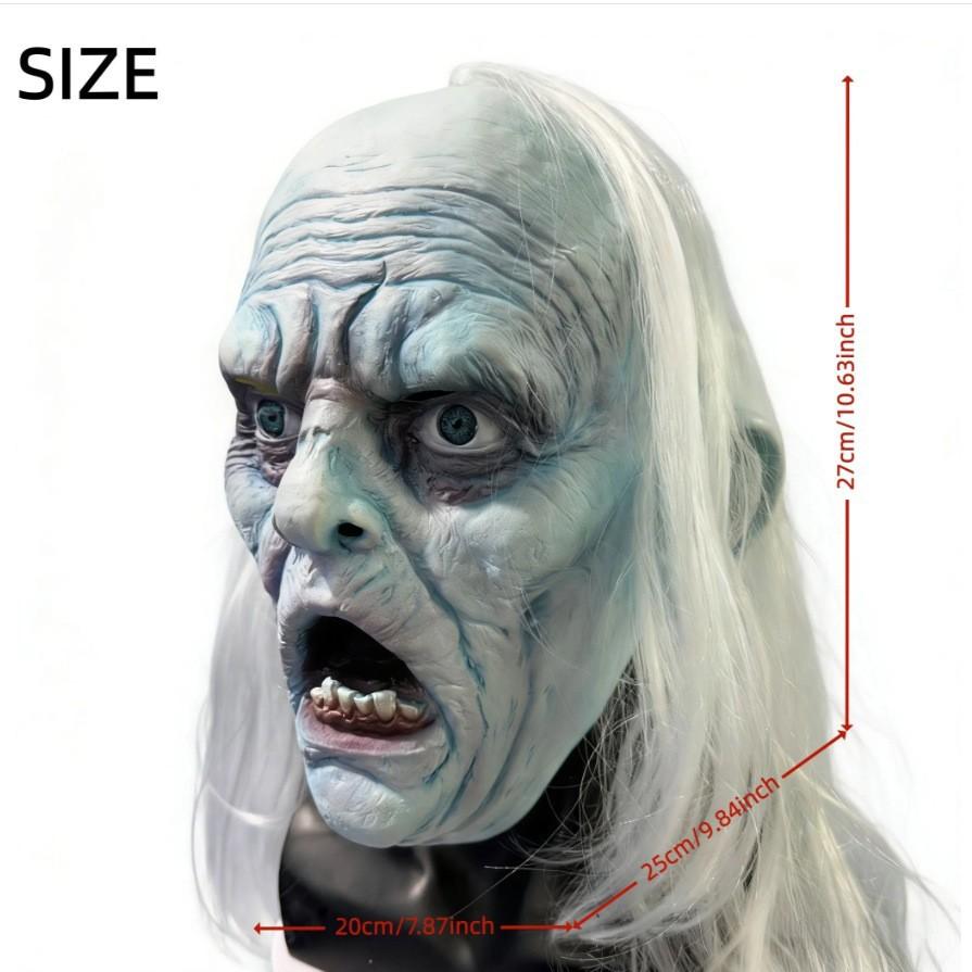 

Horror Male Ghost Latex Mask Halloween Festival Party Shopping Mall Event Live Broadcast Funny Headgear x35021
