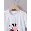 European Size Childrens Crew Neck Short Sleeved T Shirt with Giraffe Bubble Pattern