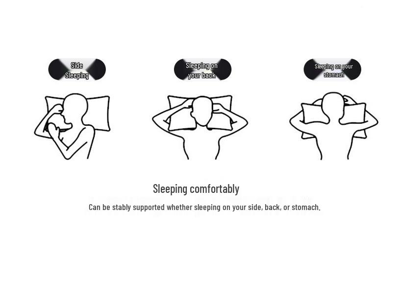 Luxury Hotel-Quality Down-Like Pillow with Neck Support for Home or Dorm
