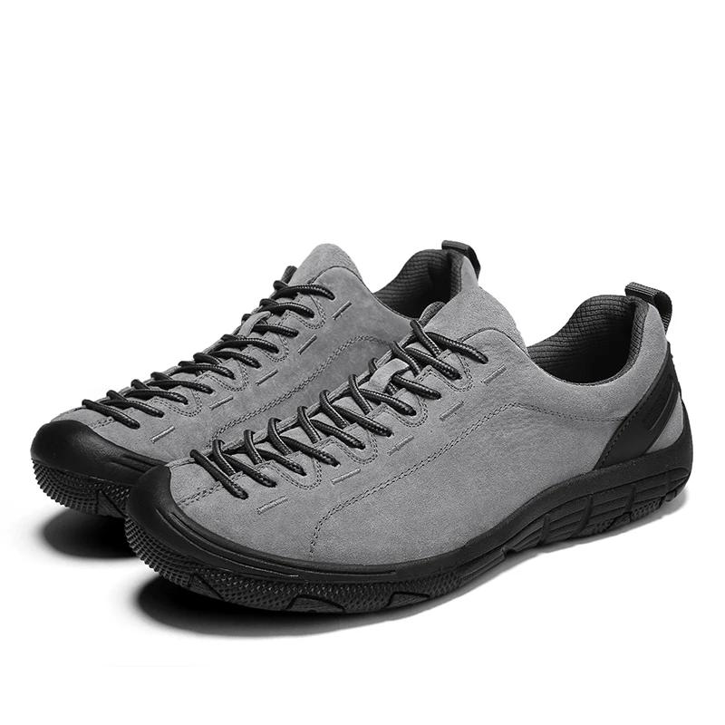 High Quality Mens Hiking Shoes Outdoor Low Ankle Hunting Trekking Sneakers Plus Size Suede Leather Men Tourism Travel Shoes