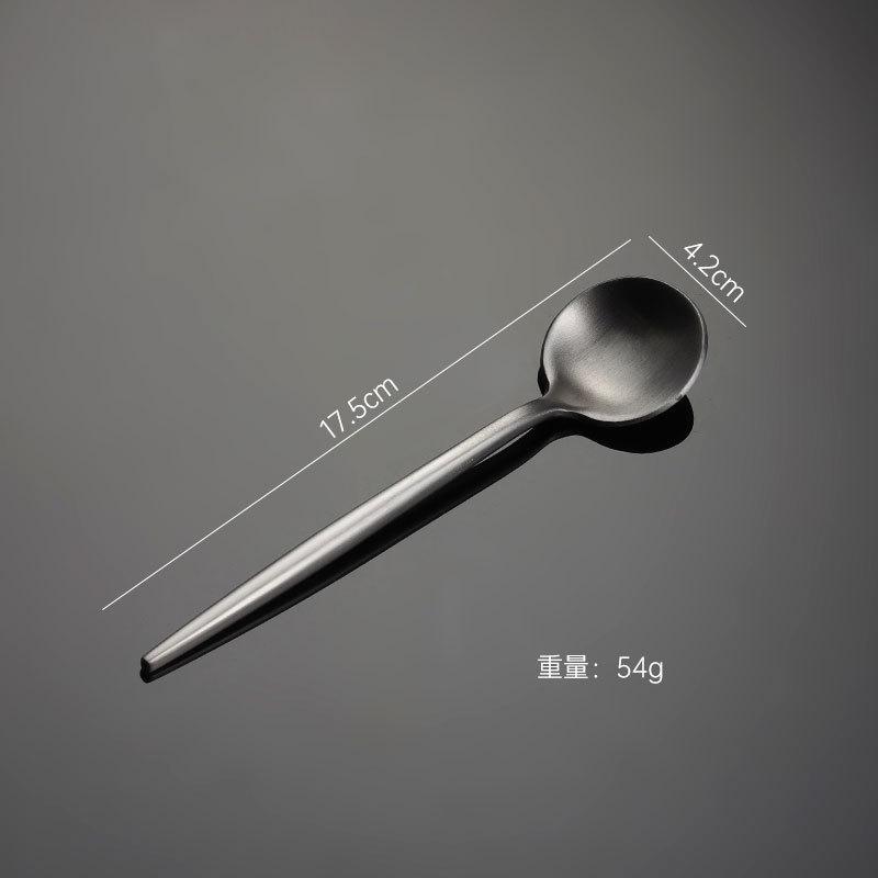 304 Stainless Steel Portuguese Knife and Fork Spoon Titanium-plated Gold Thick Western Tableware Paint Handle Wedding Gift