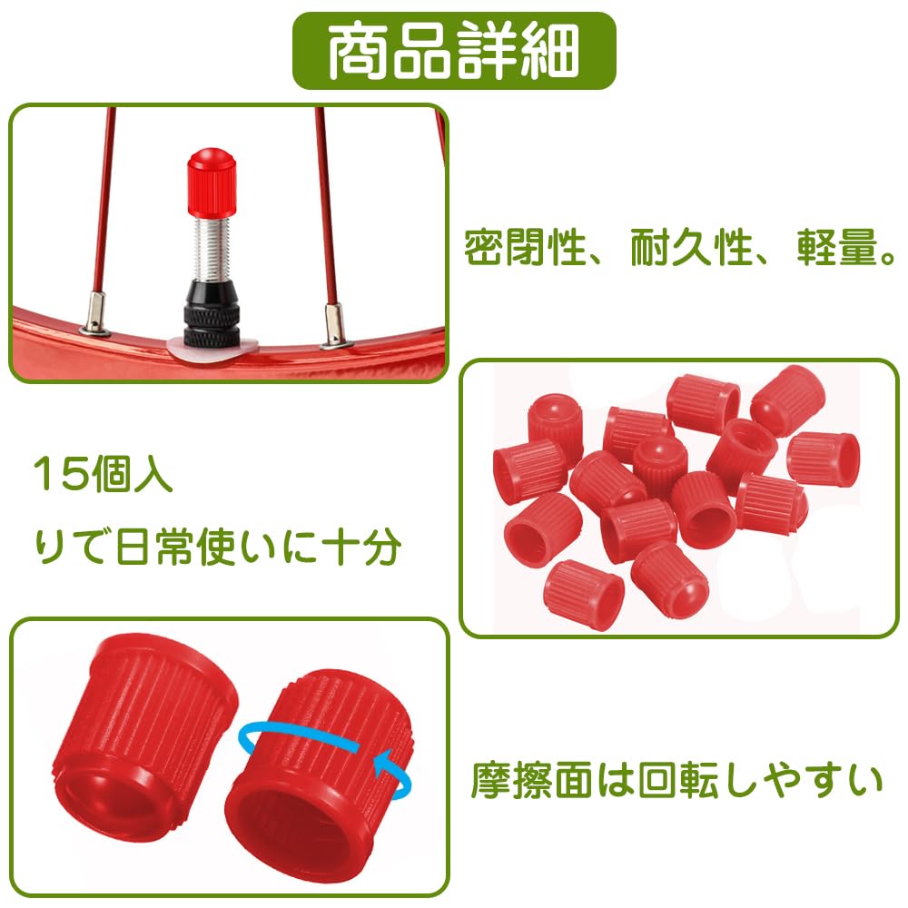 Air Valve Caps 15 Pack Tire Valve Caps with O Rubber Rings Car Air