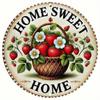 Decorazione Murale Metallica Vintage Arte Floreale Fragola Realistica Decorazione Dolce Casa Cucina