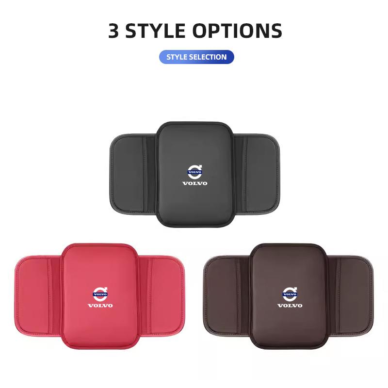 Auto-Mittelkonsolen-Box-Matte Multifunktionale Aufbewahrungstasche Mittelarmlehnen-Box Erhöhungspolster für Volvo Rdesign S80 V40 V50 V60 V70 S80L XC60