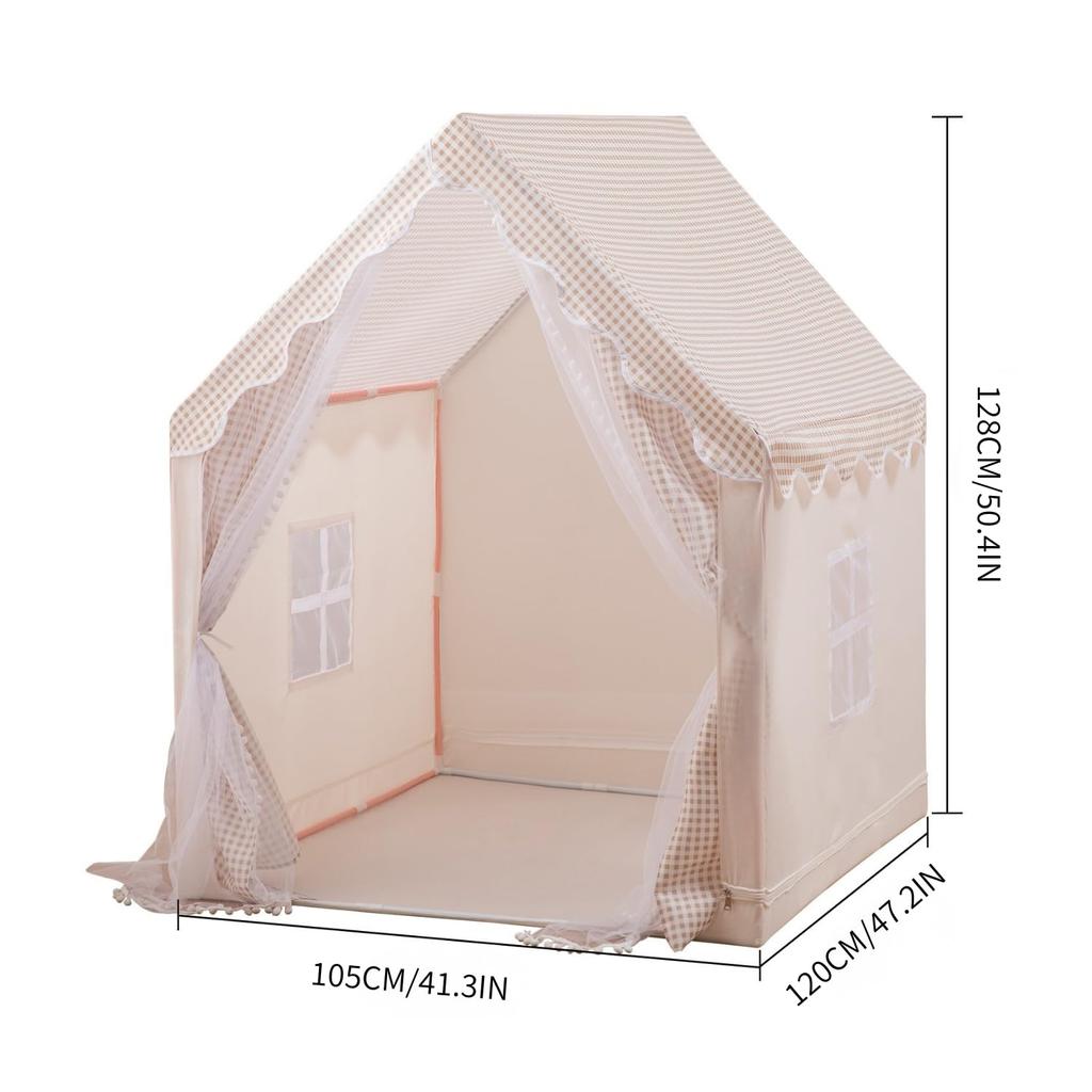MLDXC Kinder Tent Speelhuis met Gloeiende Sterren Binnen Buiten Unisex Cadeau Verjaardagsfeest Decoratie Kaki