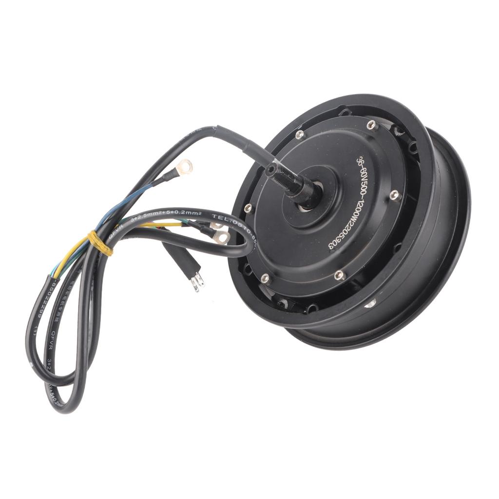 10in Brushless Disc Brake Wheel Hub Motor 1200W 1250RPM IP54 Waterproof for Electric Bike Scooter Motorcycle