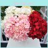 Faux Flower Hydrangea With Plush Material For Home Garden Party Decoration