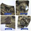 Men's Elastic Camouflage Cargo Pants: Wear-Resistant, Multi-Pocket, Skinny Fit, with Increased Crotch for Work Safety.