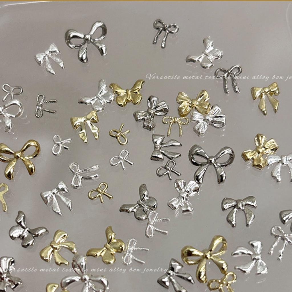 20pcs Bowknot 3D Metal Nail Charms for Nail Art Women Nail Decorations Accessories DIY Nail Supply