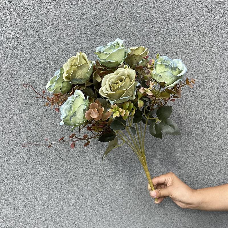 Искусственный европейский букет роз HANDUNYOU из 9 головок