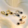 Accessoires Acier Titane Chiffres Romains Boucles d'Oreilles Boucles d'Oreilles Pendantes Rondes Mode Personnalité Sans Décoloration Boucles d'Oreilles Femmes Sensation Premium