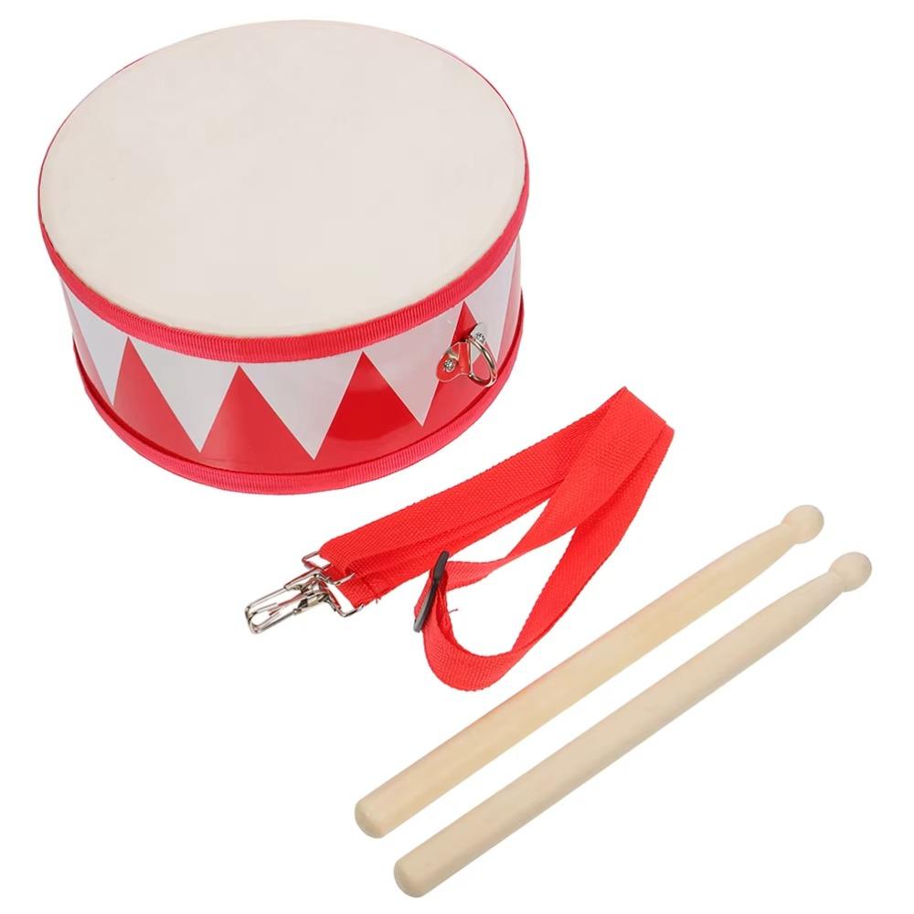 Double Sided Musical Instrument Toys Montessori Wood Kids Drum Toys  Children Preschool