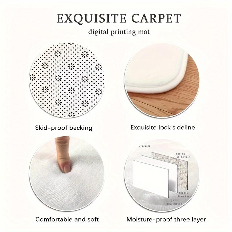 1 Stück Weihnachtssegen Muster Fußmatte Modern Küche Polyester Teppich Rutschfest Bunt Innen Teppich, Für Zuhause Badezimmer Schlafzimmer Wohnzimmer Deko