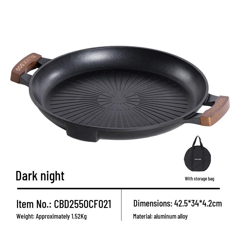 Blackdog Multi-functional Non-stick Korean BBQ & Grilling Pan for Home & Camping Use