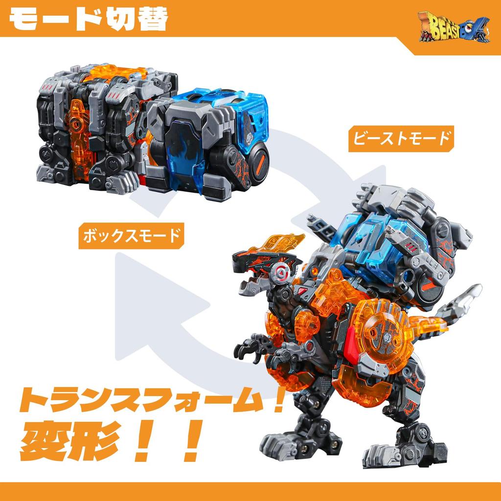 52TOYS BEASTBOX BB-46PR & BB-02CR PYROMANCER & CRYOMANCER 2-Pack, Transforming Cube to Dinosaur Figures, Painted Articulated Action Toys, Battery-Free