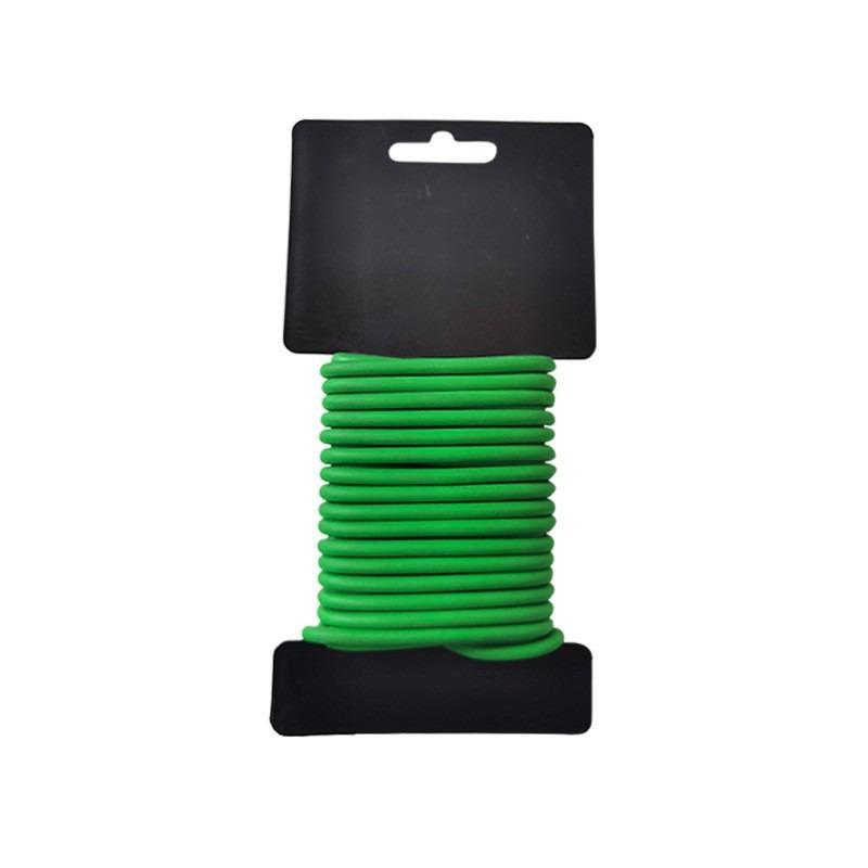 Horticultural Zip Ties, Plant Vines Climbing Vine Racks Coiling Wires, Wrapped with Plastic Iron Wire, Flower and Tree Tying Wires 2.5mm*10m; green зелёный