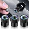 4PCS/LOT DIY Universal For Cat Eye Dragon Agate Design Car Wheel Tire Air Valve Caps Stem Car Stickers For Cars Motor Auto Accessories Decor Gift