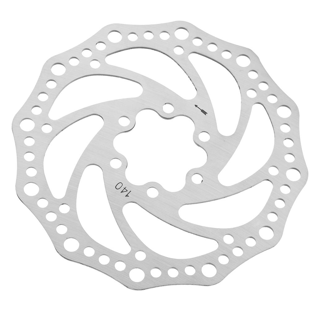 Mountain Bike Disc Brake Rotor Steel 6 Hole Disc Brake Rotor Replacement Parts for Mountain Road Bike Accessories 140mm