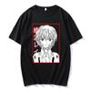 100% Cotton Anime Harajuku Ayanami Rei Printing Tshirt MenMomen Oversized Short Sleeve T-shirt Spring Summer Tops
