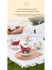 Christmas Gold-Plated Ceramic Tea Set: Special Edition Cup & Saucer Gift