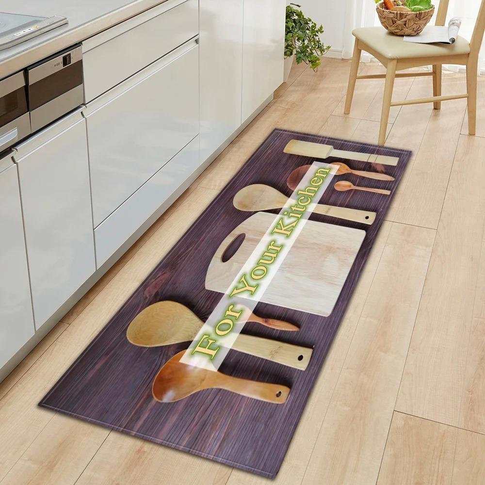 Tableware Pattern Home Kitchen Floor Mat Door Decoration Floor Mat
