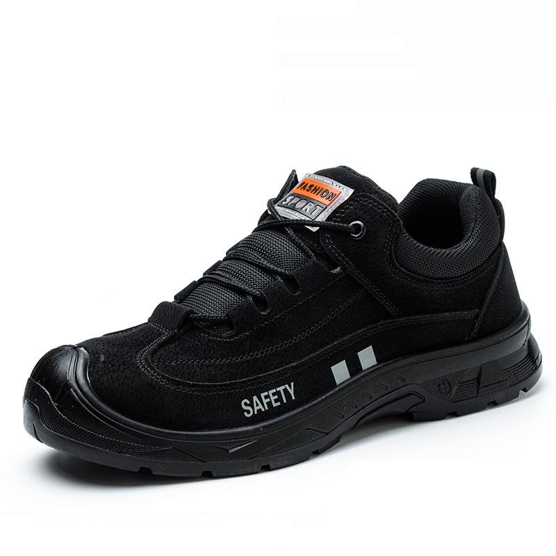 

mens casual steel toe covers work safety boots cow suede leather welding shoes worker safe ankle botas security footwear protect 275 темно-сірий колір