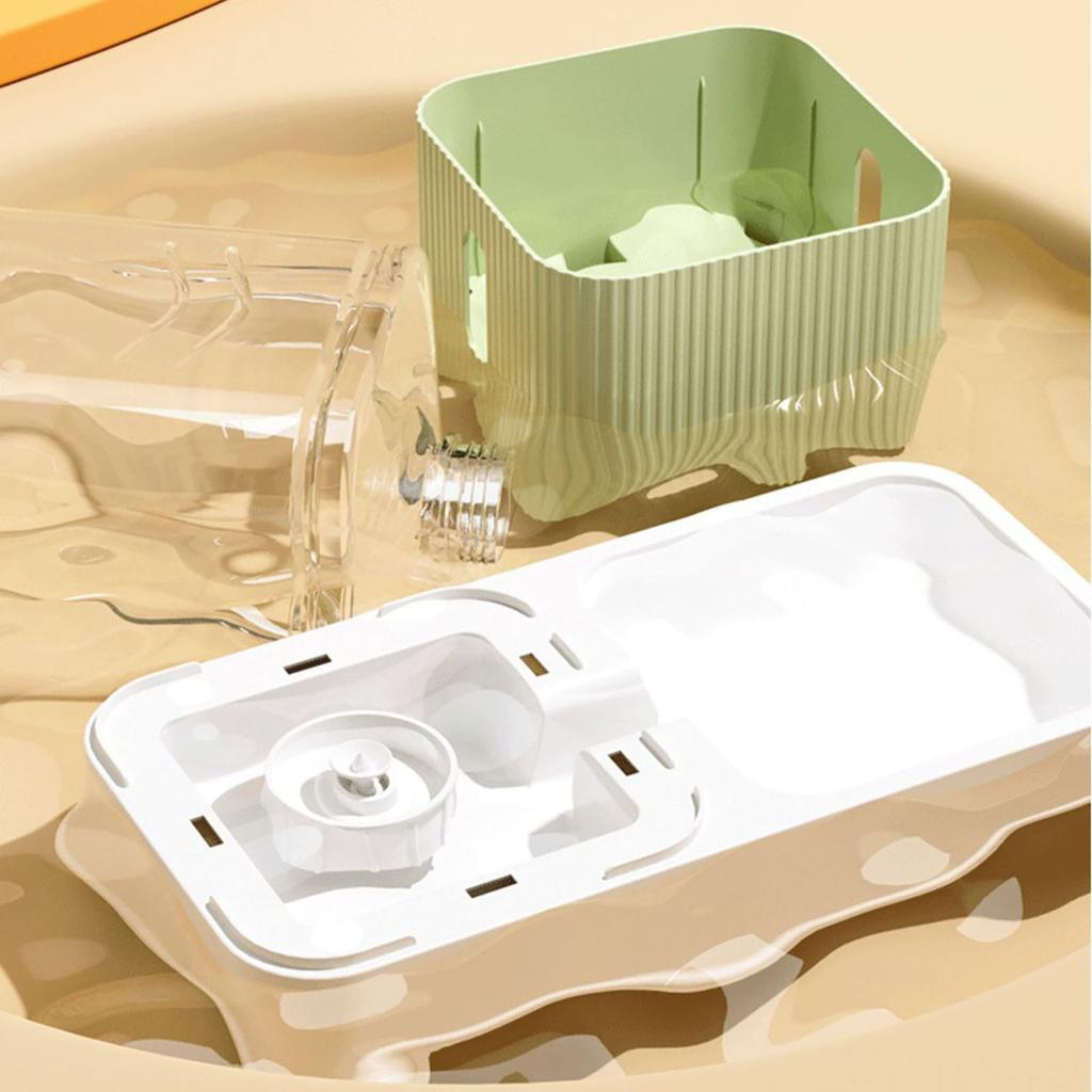 Gravity Pet Feeder and Water Dispenser Removable Fully Enclosed Waterer Feeder Dog Automatic Feeder Set for Pet 3.5L