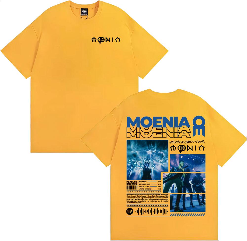 Singer Moenia Esyamos Bien Tour Merch T Shirts Men Women High Street Hip Hop Rock T-shirt Casual European Size Oversized T Shirt