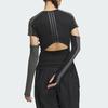 Adidas 2-In-1 Color Block Casual Round Neck Sports T-Shirt Women Tops Black JI7529