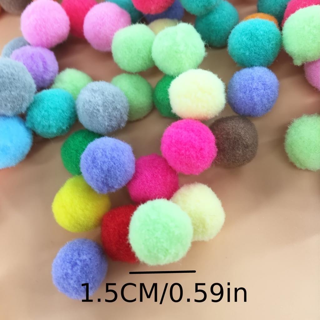 200pcs Multicolor DIY Pom-Pom Balls - Soft Polyester Party Decorations for Crafts,Home Decor,Festive Celebrations,Craft Supplies