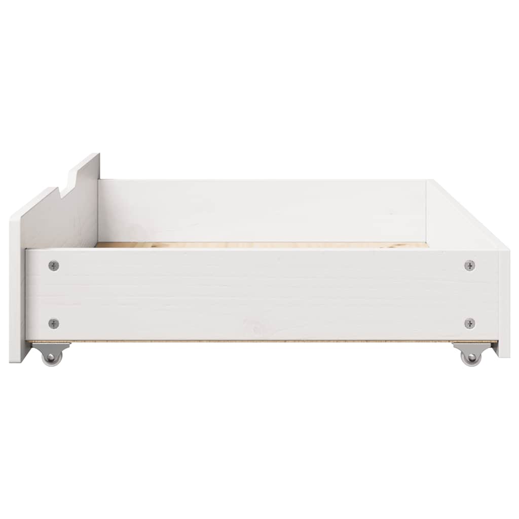 Vidaxl Szuflady Pod Łóżko, 2 Szt., Białe, 80X55X16 Cm, Drewno Sosnowe