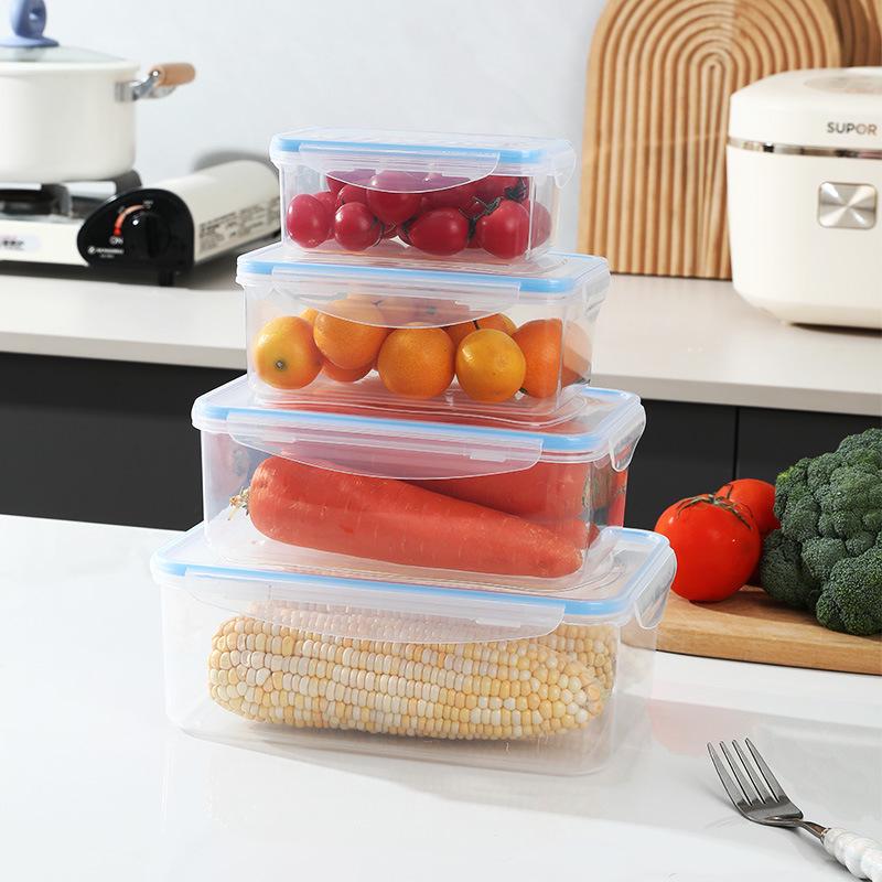 Microwaveable Food-Grade Plastic Storage Container: Fresh-Keeping & Sealable for Lunch and Fruit