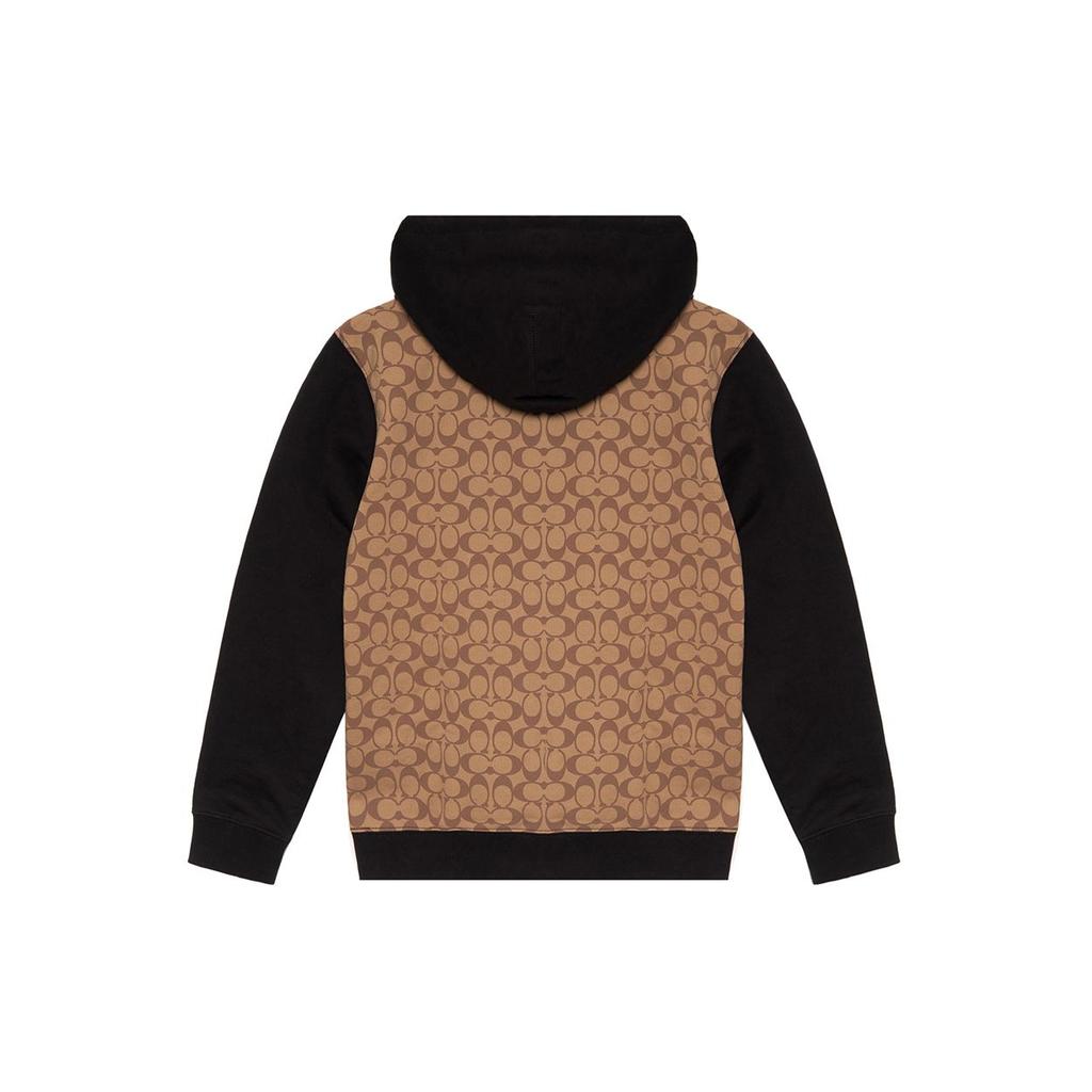 Coach Ss22 Logo Print Patchwork Sweatshirt Men tops Khaki C7828-OFZ