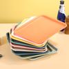 Nordic style rectangular tray household teacup plastic storage tray, restaurant kindergarten tray