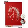 5D DIY Pearl Diamond Painting Kit Elegant Horse Full Drill Embroidery Mosaic Art Home Wall Decor Gift