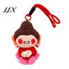 Dunhuang Style Accessories Cute Buddha Keychain, Plush Pendant with Embroidered Unique Gift for Friends Details, Soft Car Bag Charm, Creative Couples