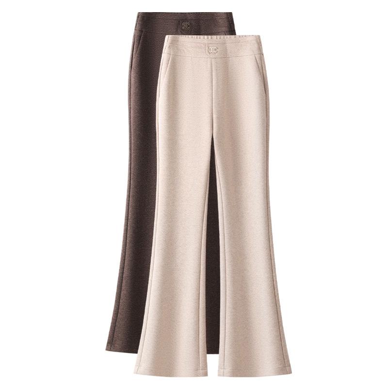 

Women s High-Waist Wool Flare Pants - Thickened for Autumn/Winter 2024 3XL