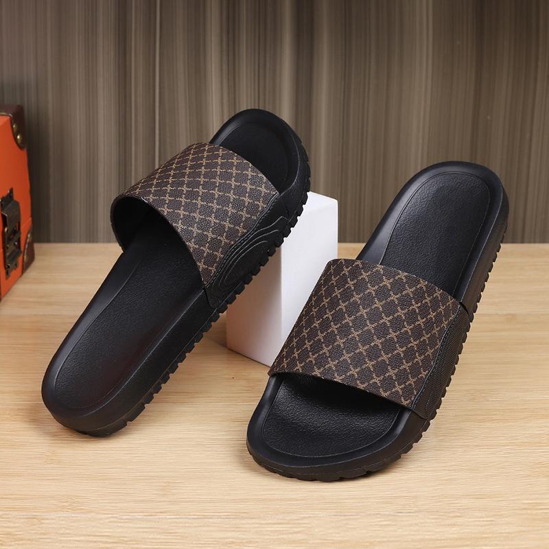 

Однословные тапочки мужские старый цветок повседневные уличные тапочки внешняя торговля большой размер мягкая подошва пляжные крутые тапочки тапочки 47 коричневый