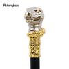 Golden White Snake Cobra Gentleman Walking Cane Fashion Walking Stick Gentleman Crosier Knob Walking Stick 92cm