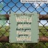 2D Flat, 1pc "To The World You Are A Mother" AluminiumWall Plaque - Rustic Vintage Aluminium Sign Suitable for Garden, Porch, Patio, Kitchen Decor