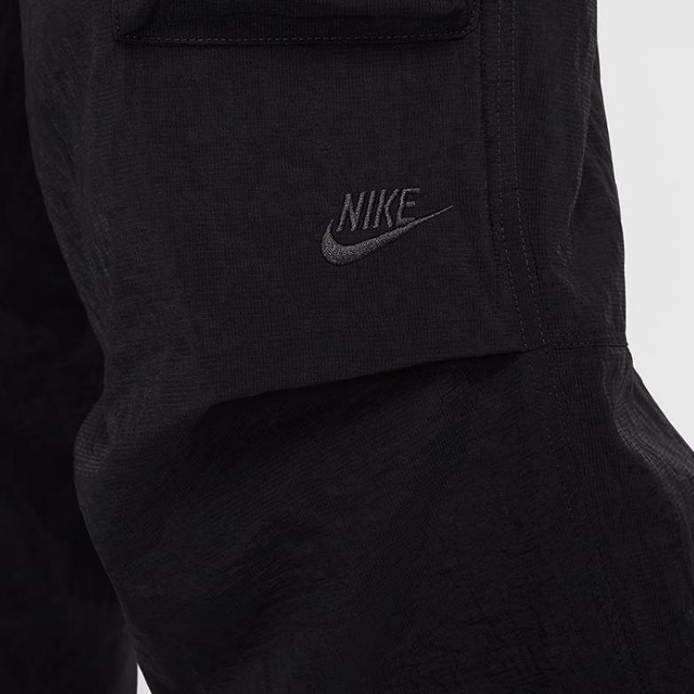 Nike Удобные функциональные свободные повседневные рабочие брюки с несколькими карманами, мужские брюки черного цвета FQ3869-010
