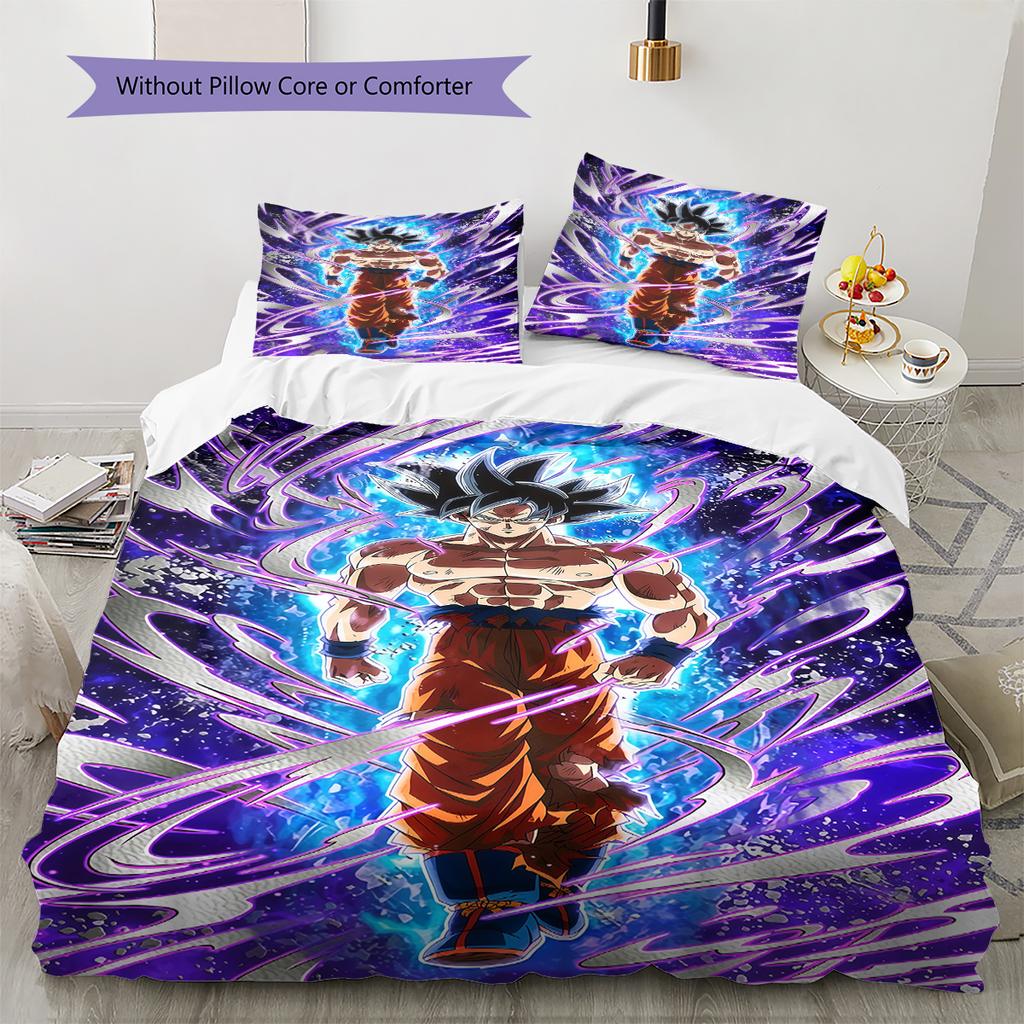 Digital Print Dragon Ball Z Duvet Cover, 3 Pieces Bedding Set, No Core, Various Sizes, Children's Gift -HYQ9