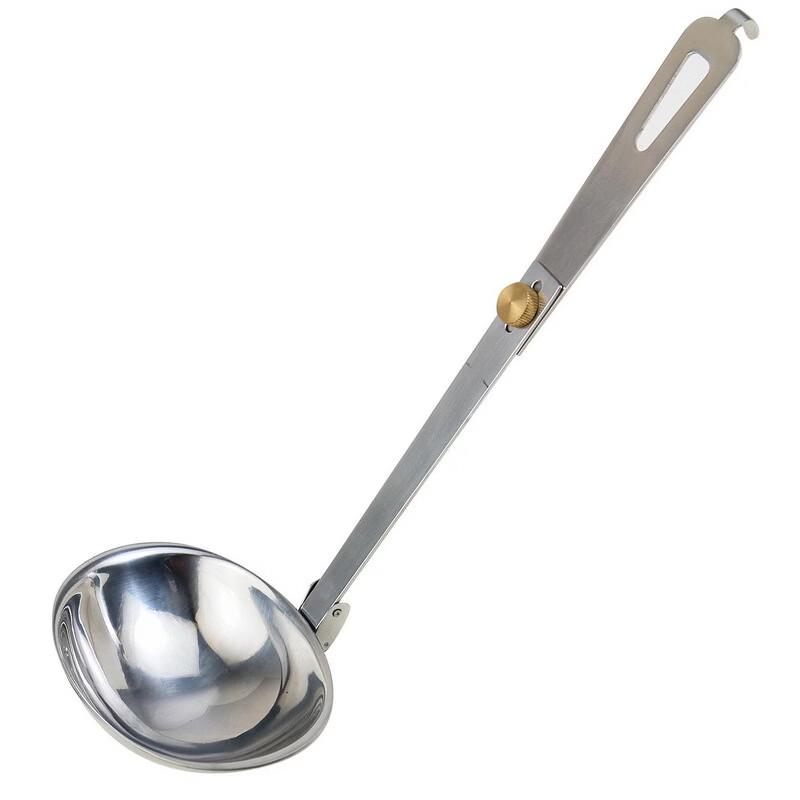 OEING Portable Folding Stainless Steel Soup Spoon