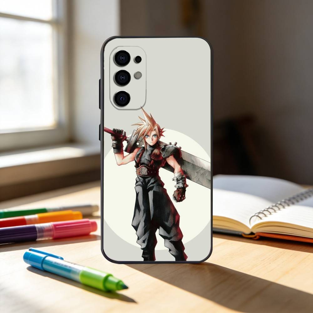 F-Final F-Fantasy V-VII Cloud Phone Case For Samsung S25,S24,S21,S22,S23,S30,Ultra,S20,Plus,Fe,Note,10,9,5G Black Cover
