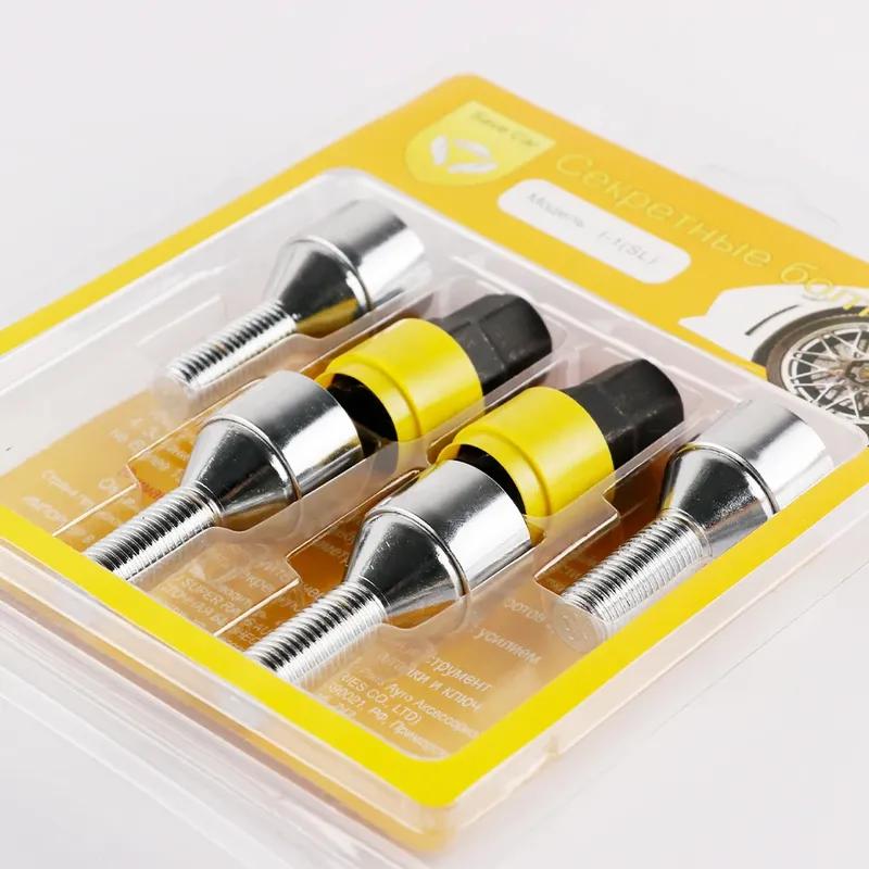 Anti-theft Security Steel Wheel Lock Locking Lug Bolts M12*1.5 /28mm Shank Fit BMW E30 E36 E46 E90