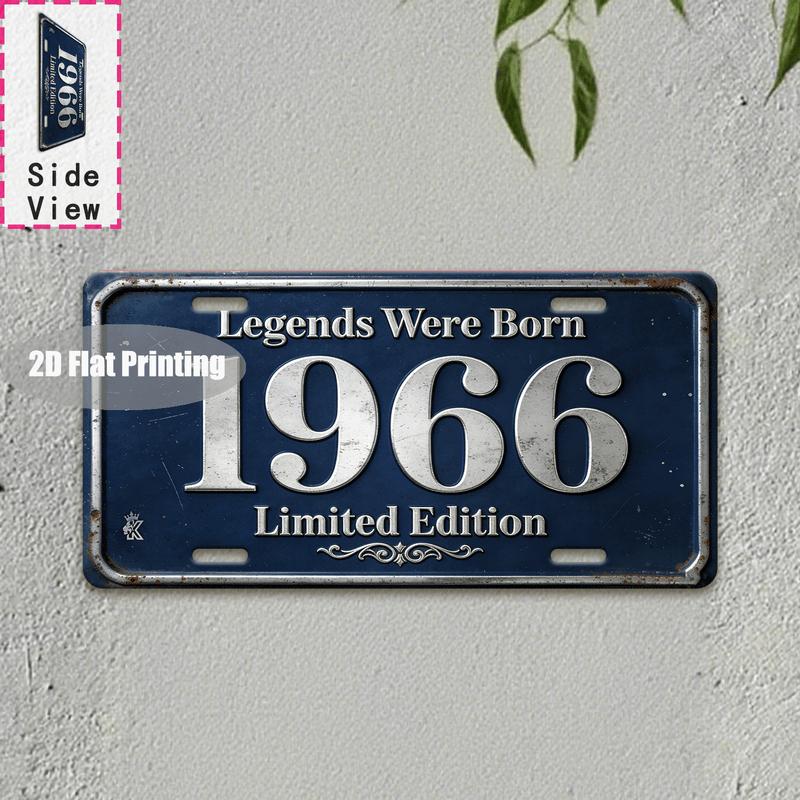 Tin Sign Vintage Durable Metal Plaque Wall Decor Home Office Bar Man Cave European American City Coordinate Birth Year Lice