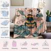 Bumblebee & Bloom Flannel Blanket Warm Soft Halloween Christmas Couch Warm Cozy Decorative Decor Gift for All Season