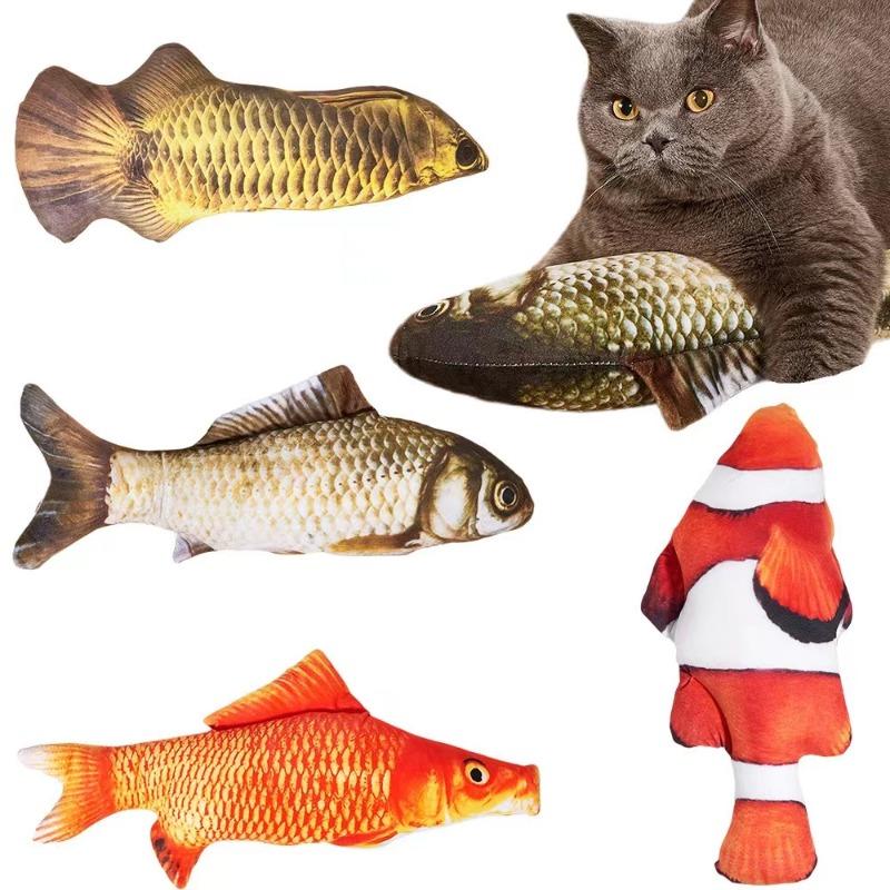 20 cm Rolig Simulering Fisk Barn Kudde Plysch mjuk leksak Barn Gosedjur Katter Leksaker Heminredning